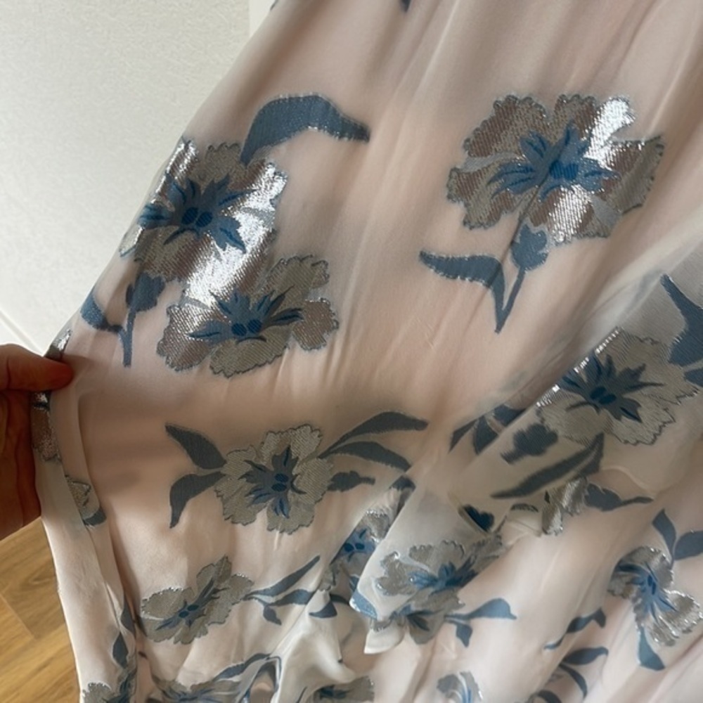 Rebecca Taylor Metallic Fleur Wrap Dress - Picture 6 of 8